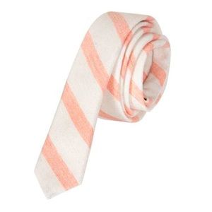 NWT Appaman Boys Linen Blend Tie - Tangerine Stripe - L/XL
